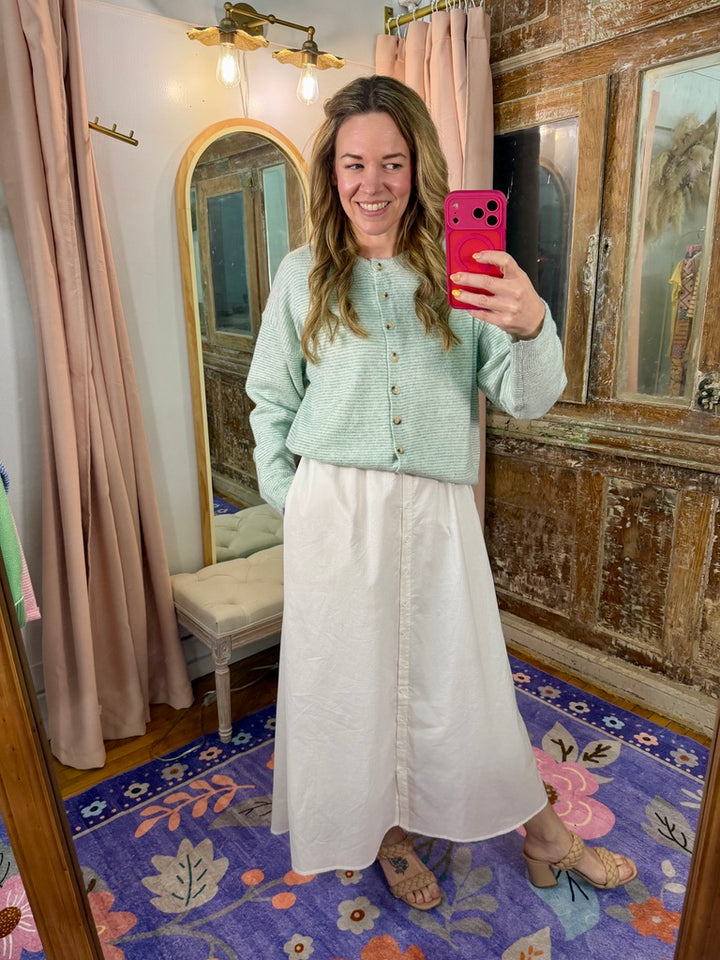 Simply Sweet Button-Up Midi Dress