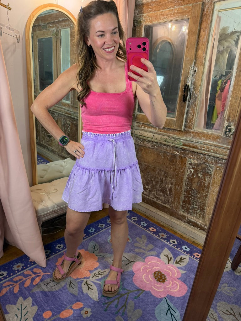 Electric Kiss Acid Wash Crop Top