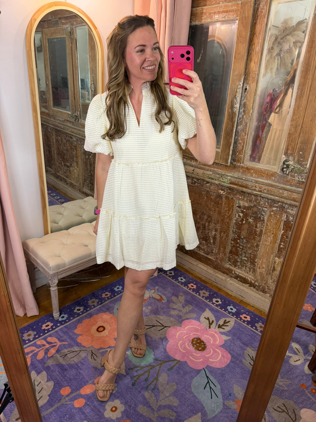Sweet Cream Textured Dress
