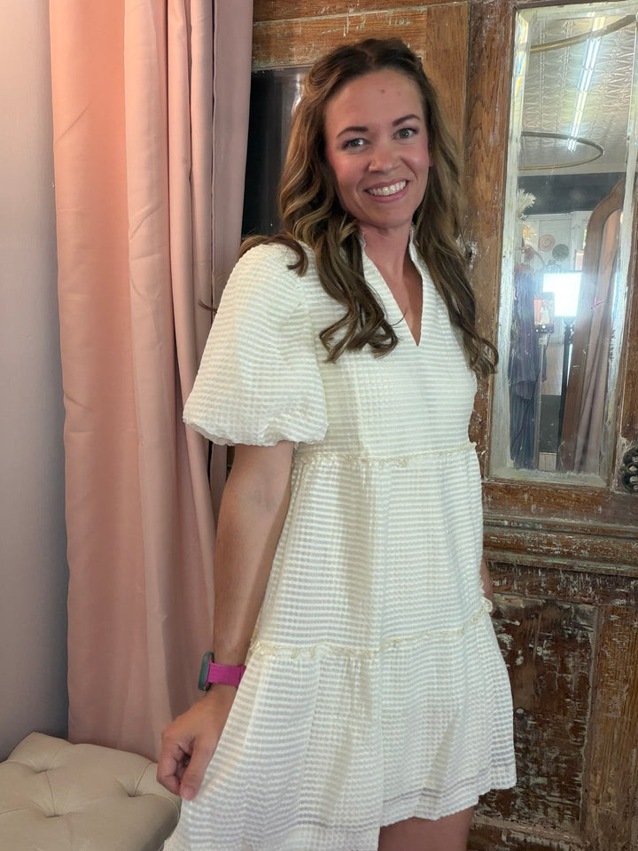Sweet Cream Textured Dress