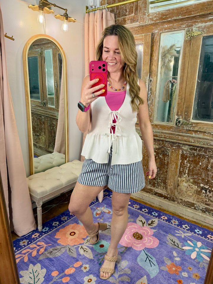 Sweet Tie Peplum Tank