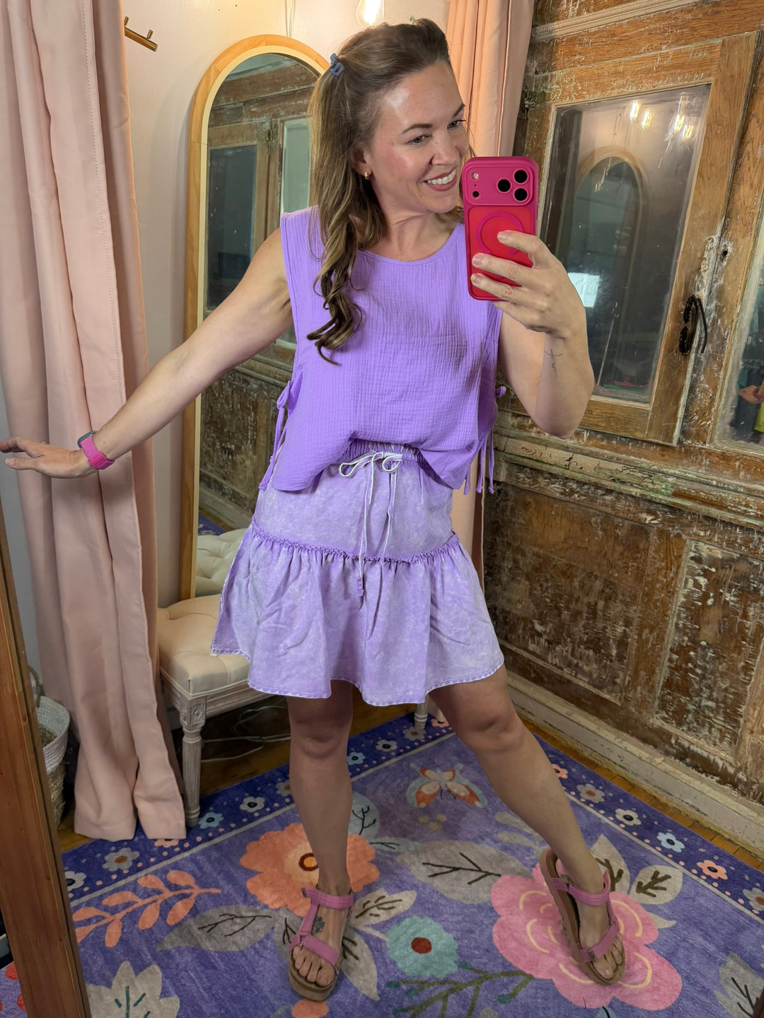 Lavender Breeze Tie Top