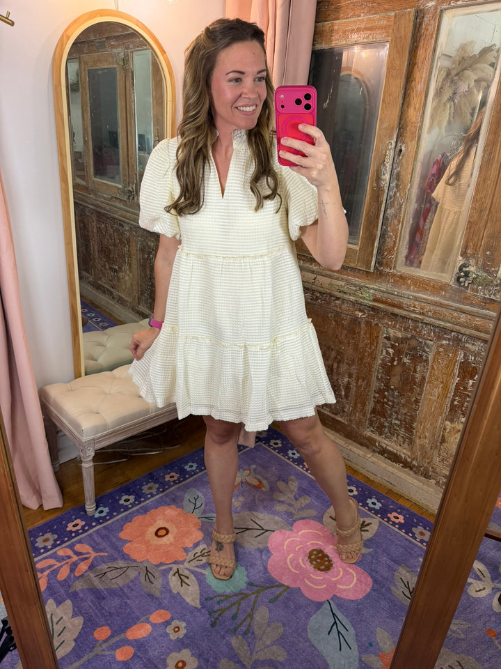 Sweet Cream Textured Dress