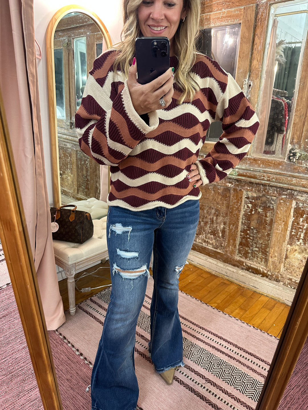 Wavy Stripe Sweater