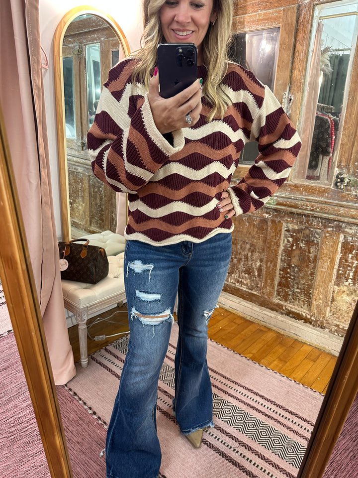 Wavy Stripe Sweater