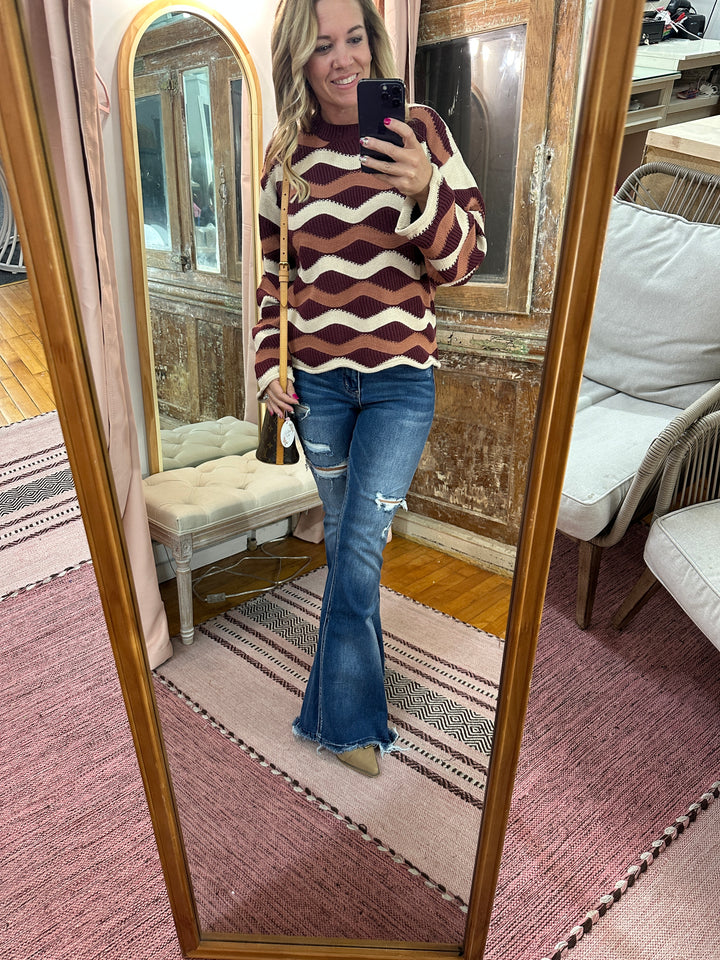 Wavy Stripe Sweater