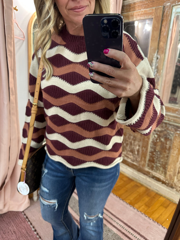Wavy Stripe Sweater