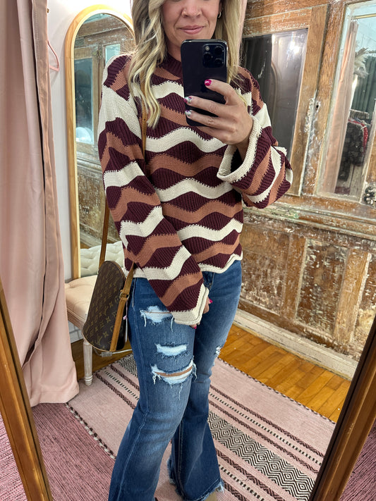 Wavy Stripe Sweater