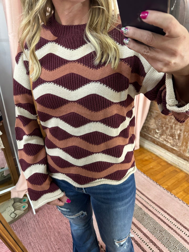 Wavy Stripe Sweater