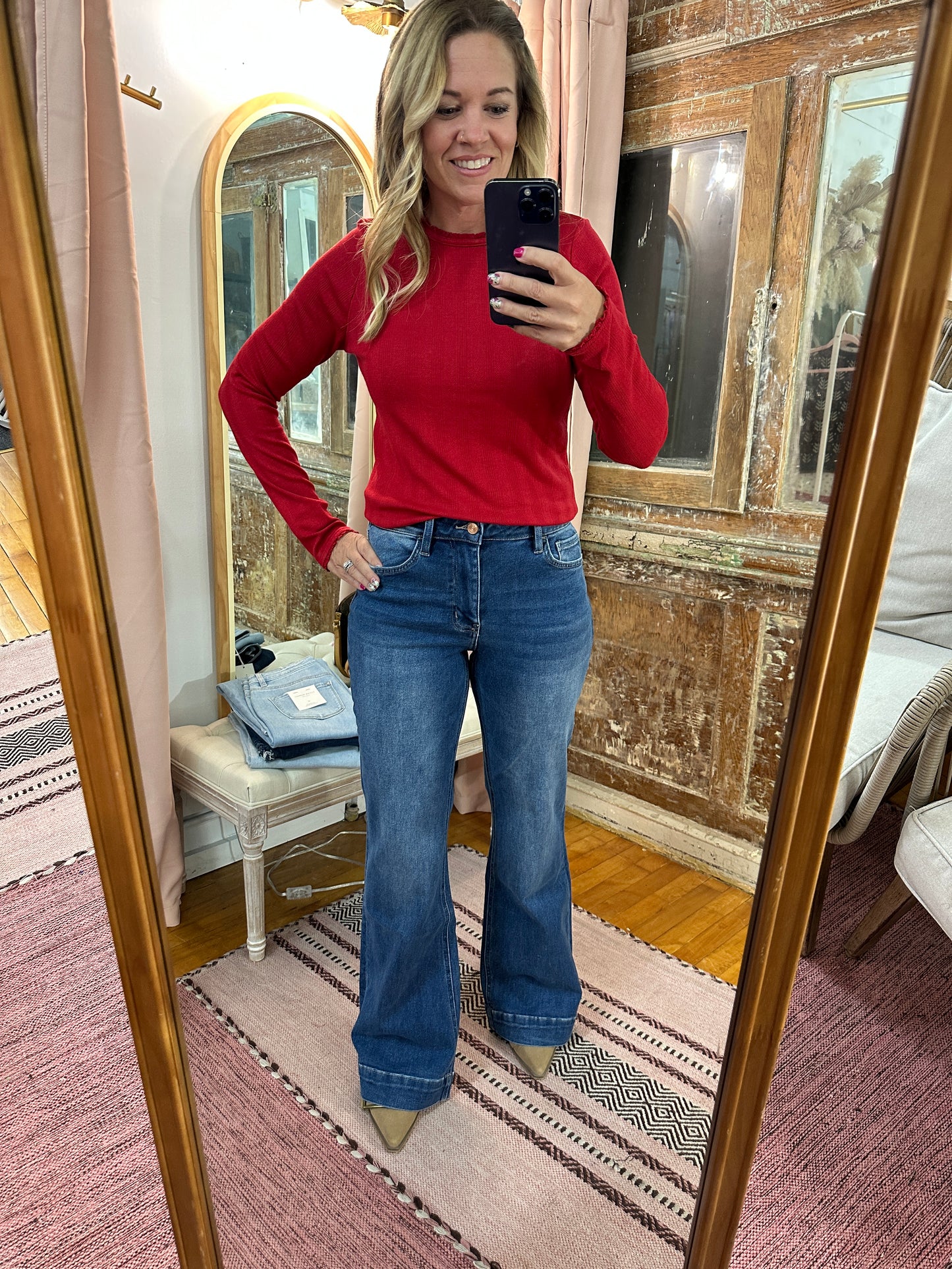 Pointelle Knit Top