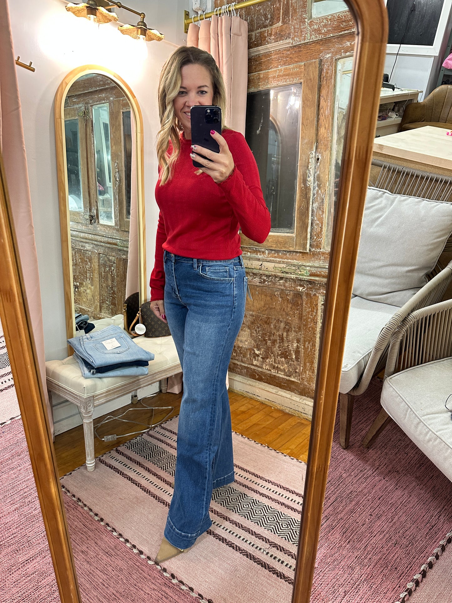 Pointelle Knit Top