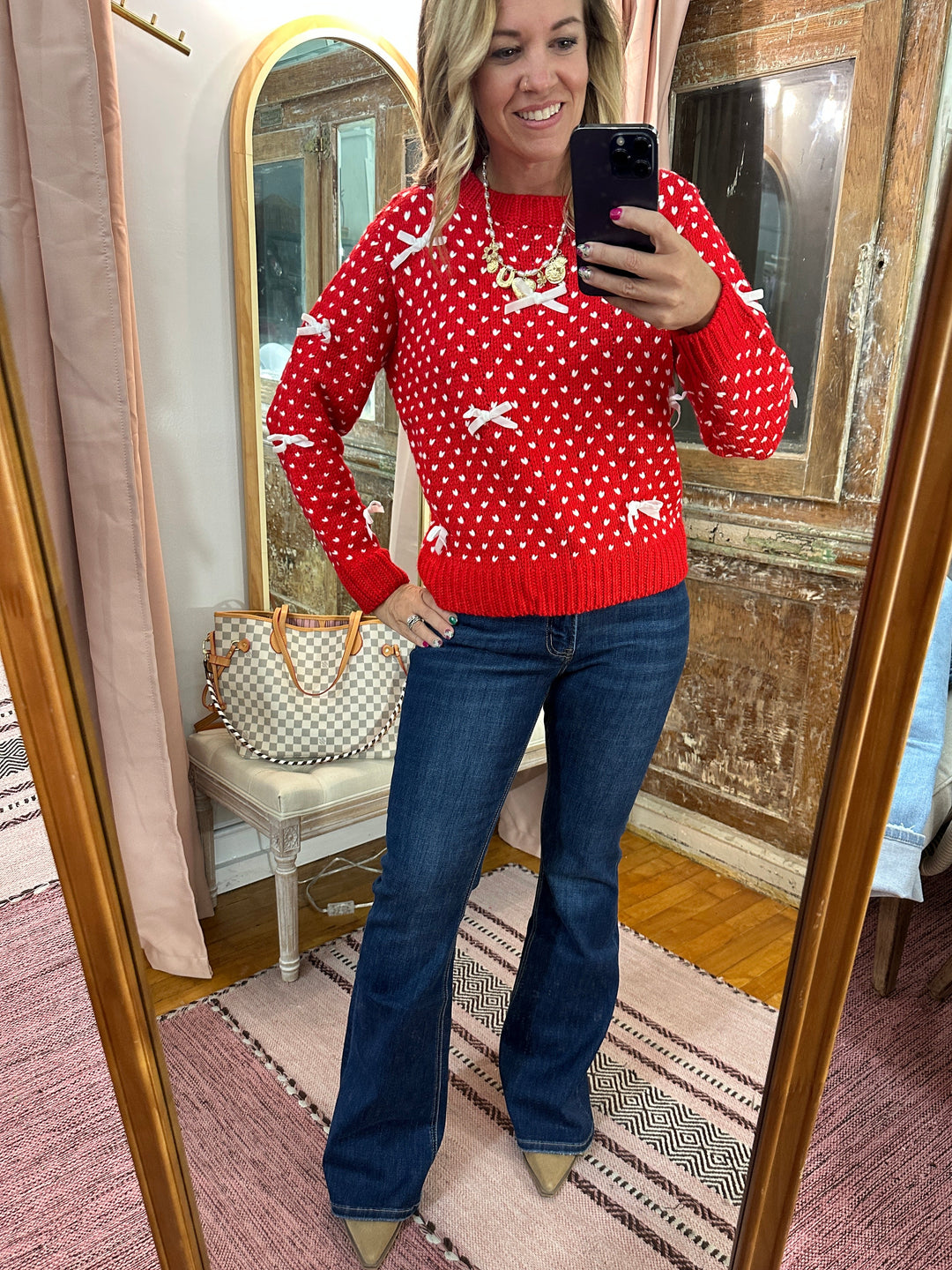 Two Tone Bow Sweater