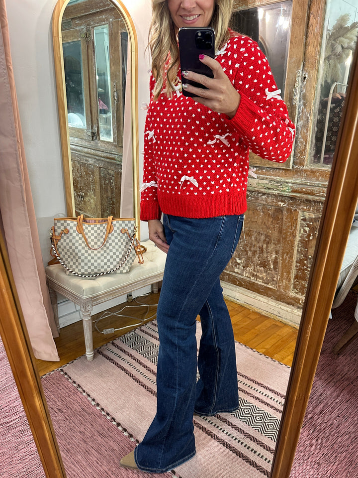 Two Tone Bow Sweater