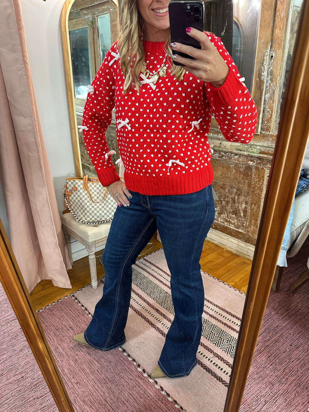 Two Tone Bow Sweater