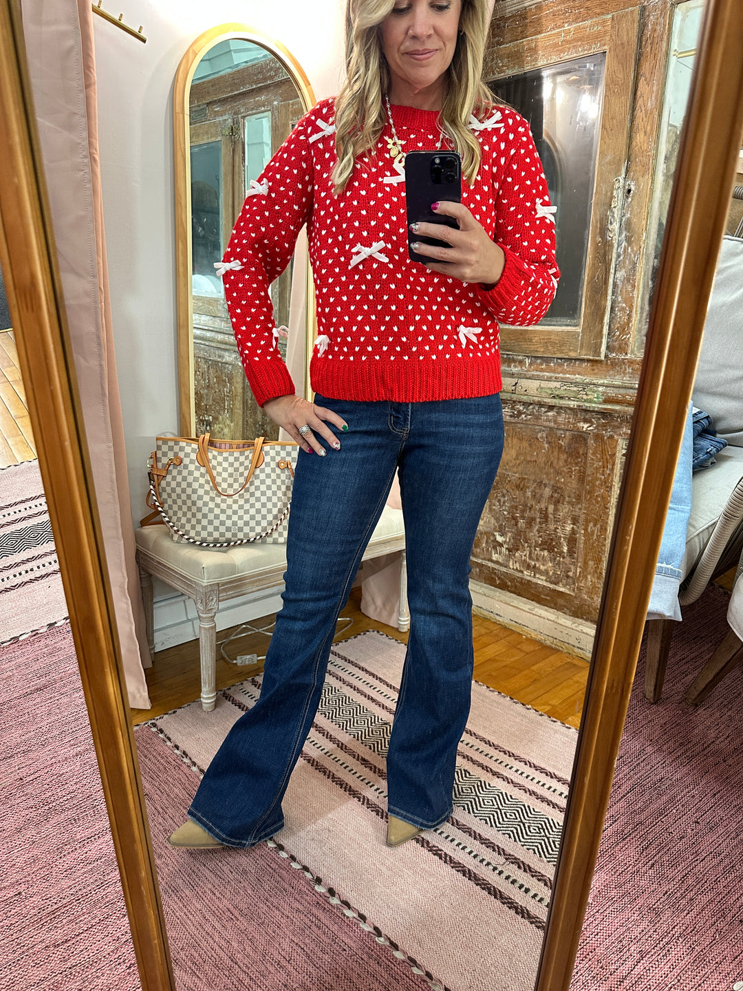 Two Tone Bow Sweater