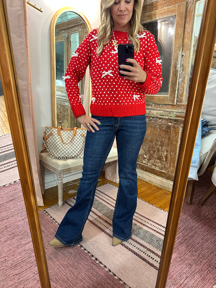 Two Tone Bow Sweater