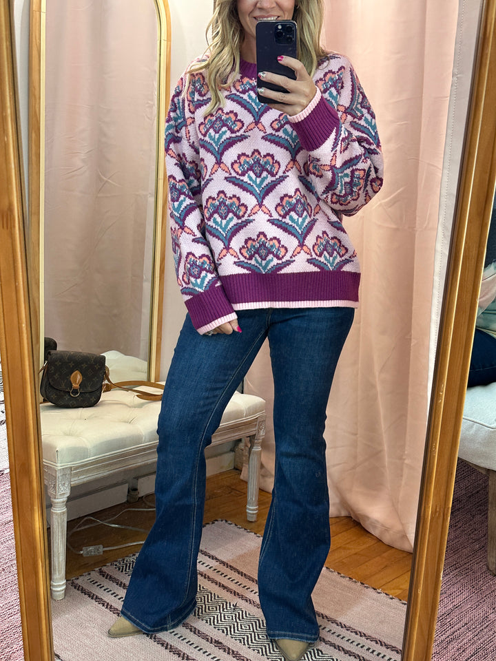 Floral Knit Sweater