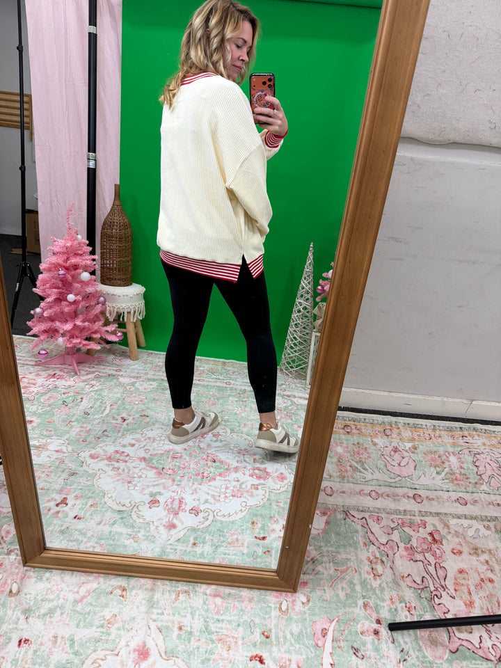 Sequins & Fur Embroidery Oversized Sweater