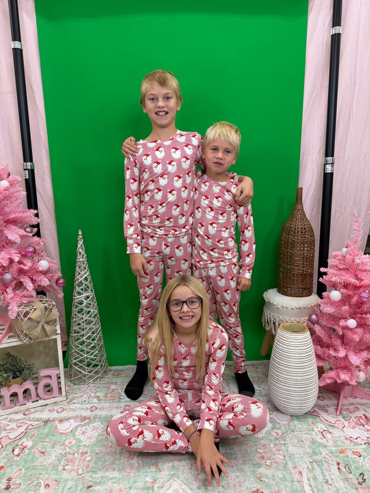 Kids Santa Baby Red Pj Sets