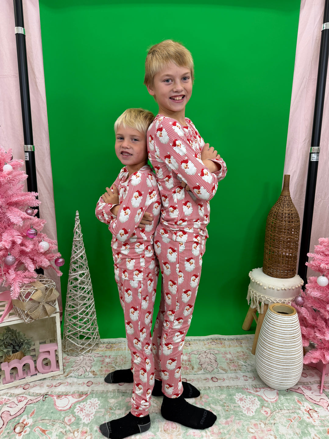 Kids Santa Baby Red Pj Sets