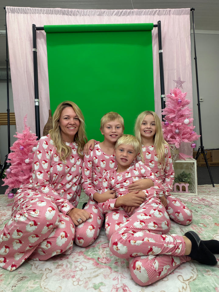 Kids Santa Baby Red Pj Sets