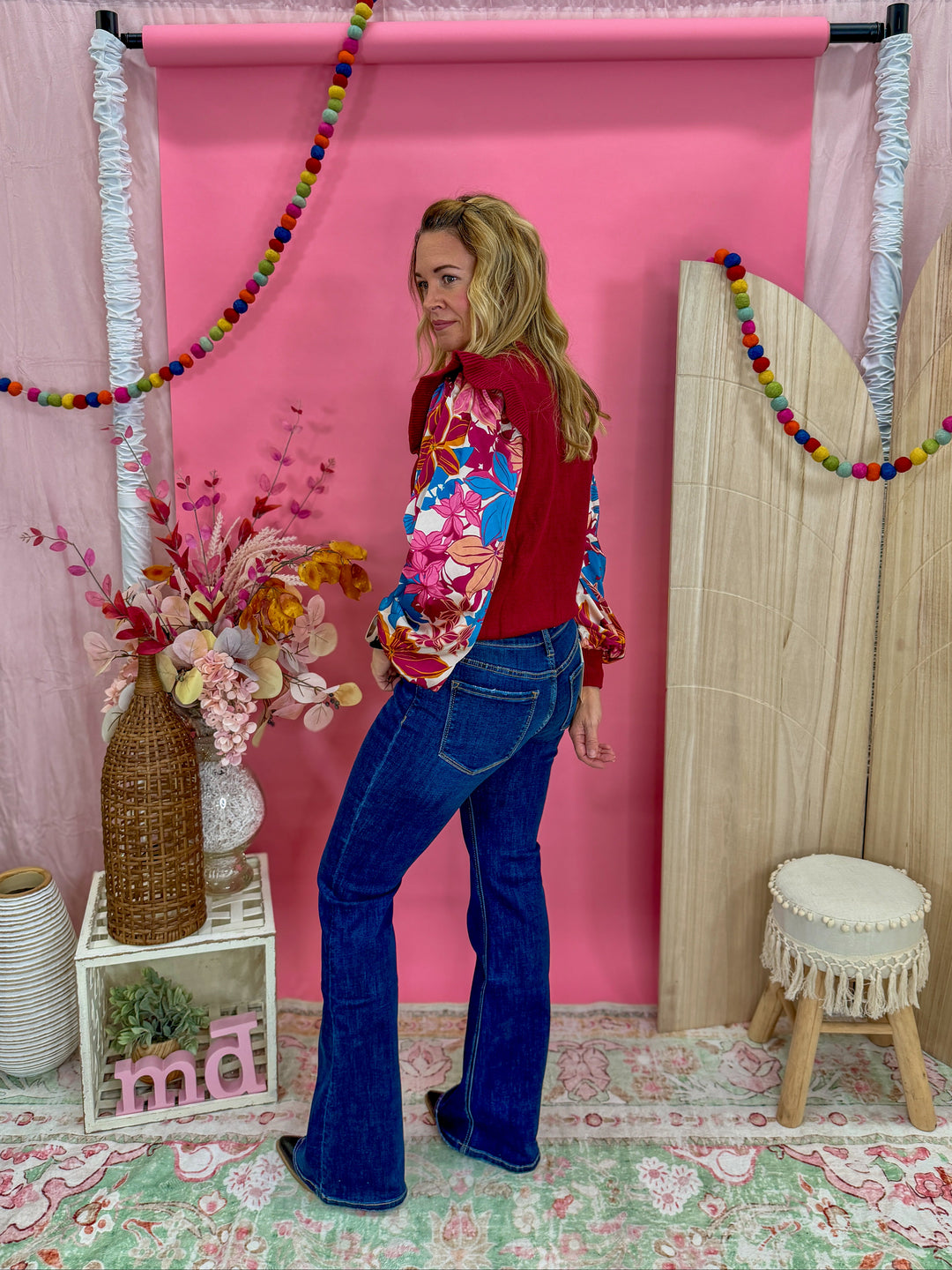 Bloom and Ruffle Knit Top