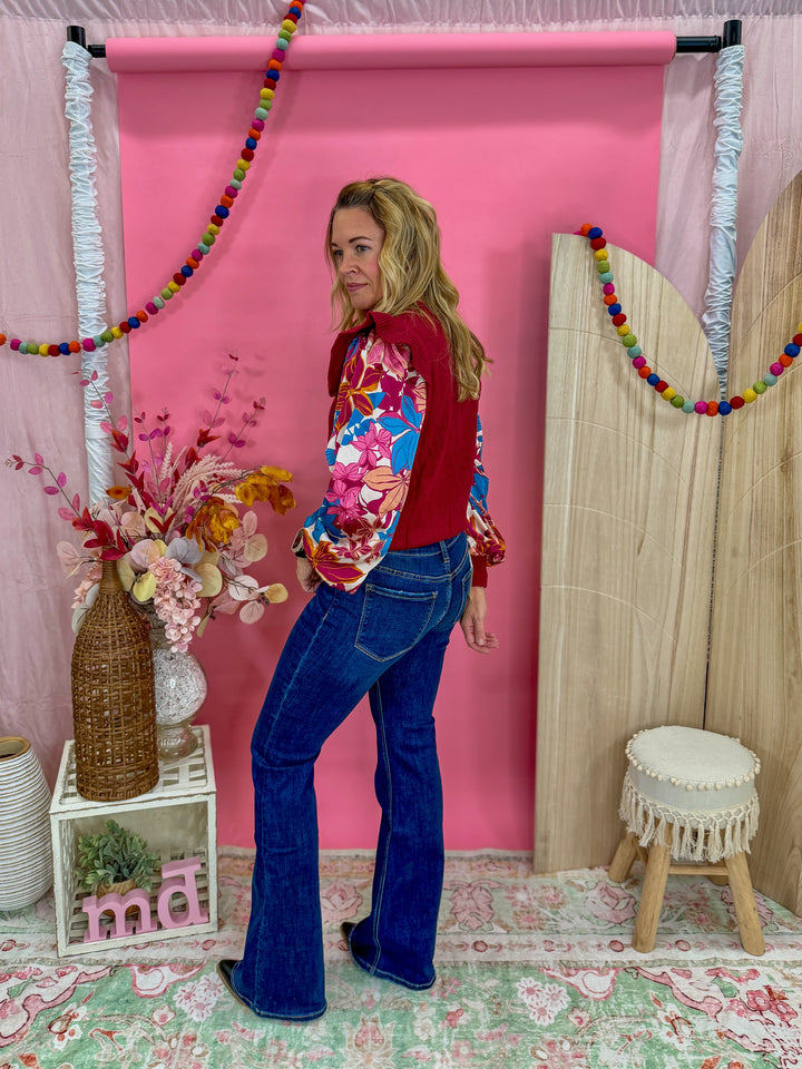 Bloom and Ruffle Knit Top