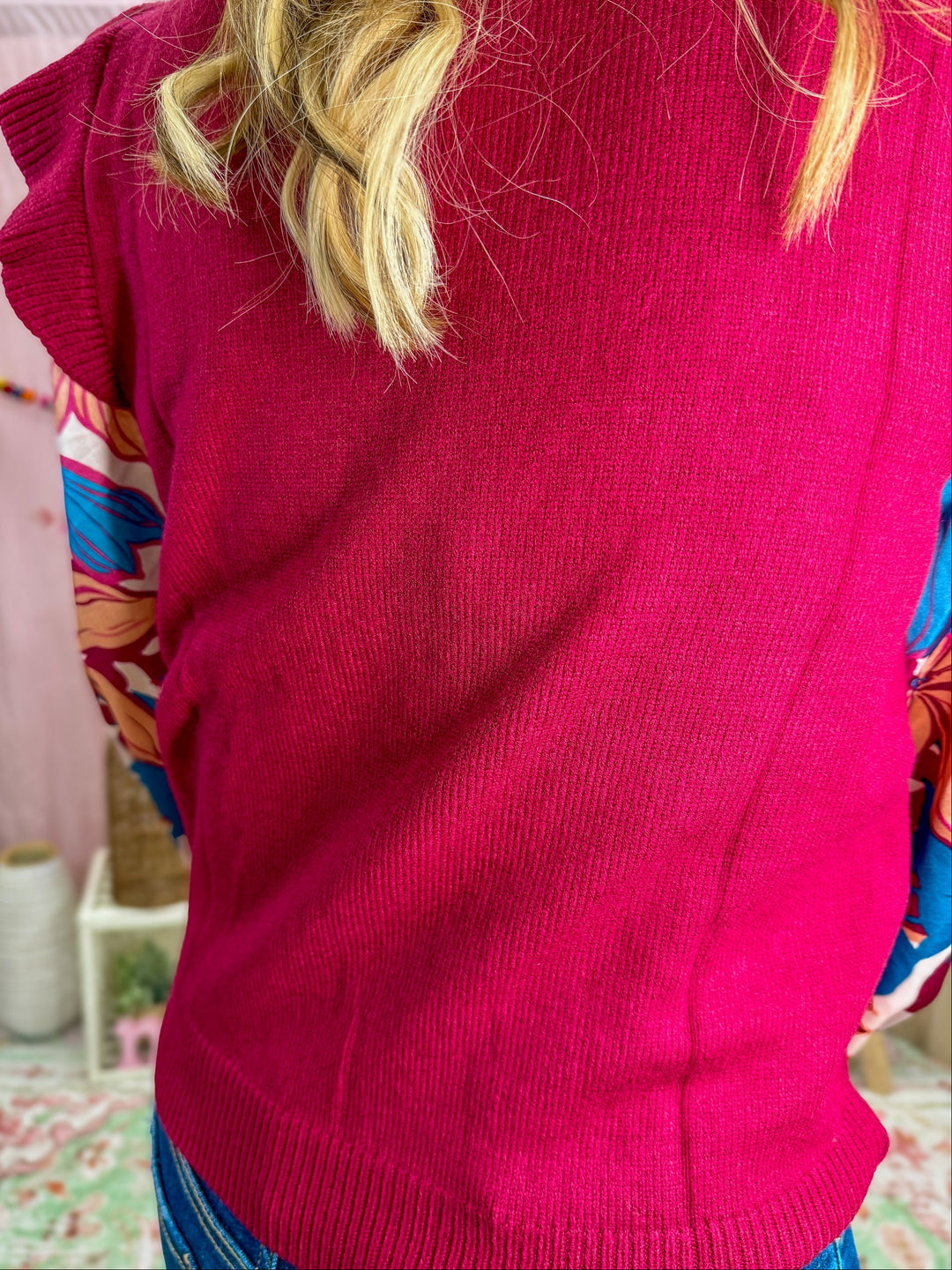 Bloom and Ruffle Knit Top