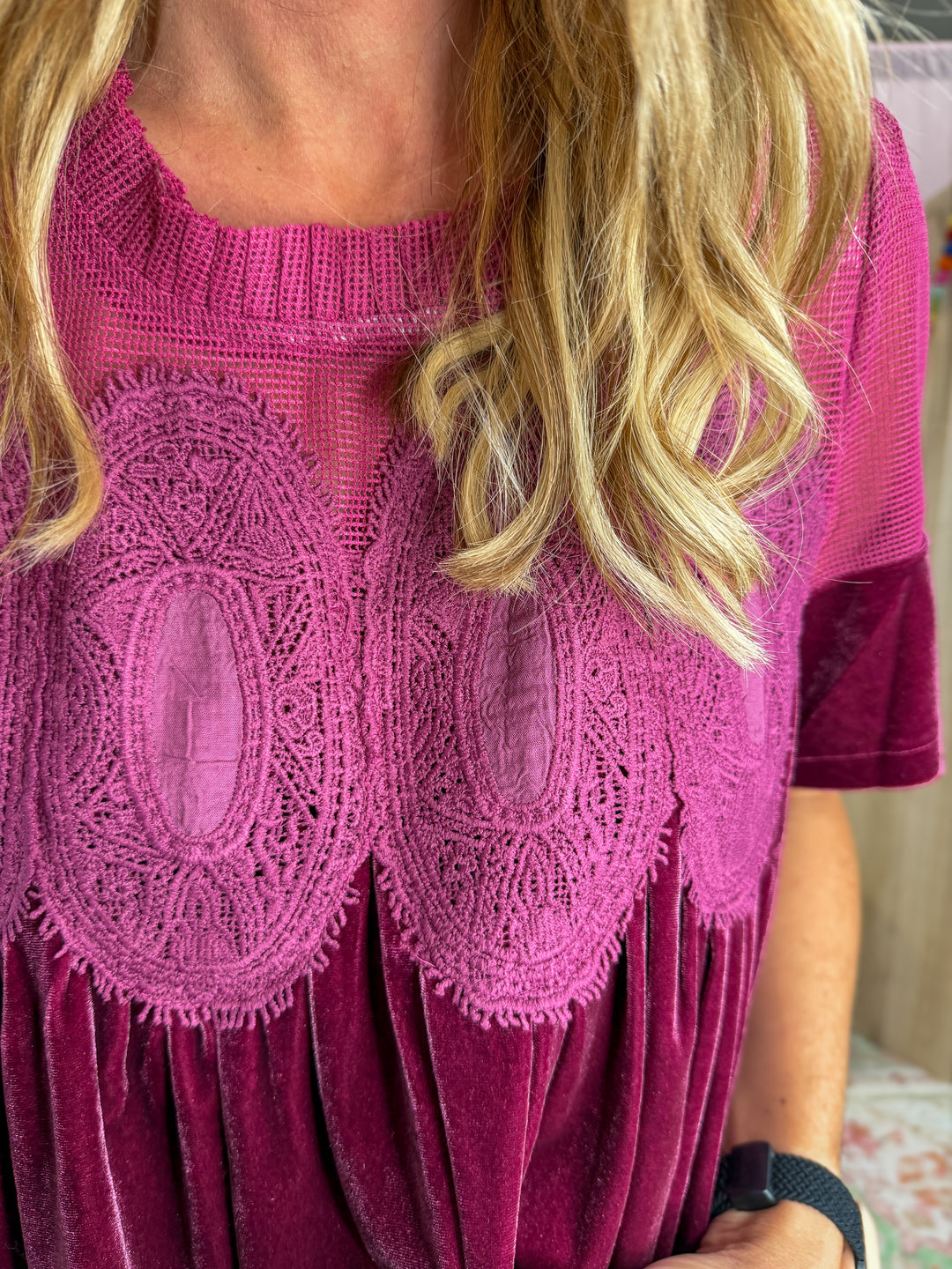 Velvet Rose Reverie Babydoll Top