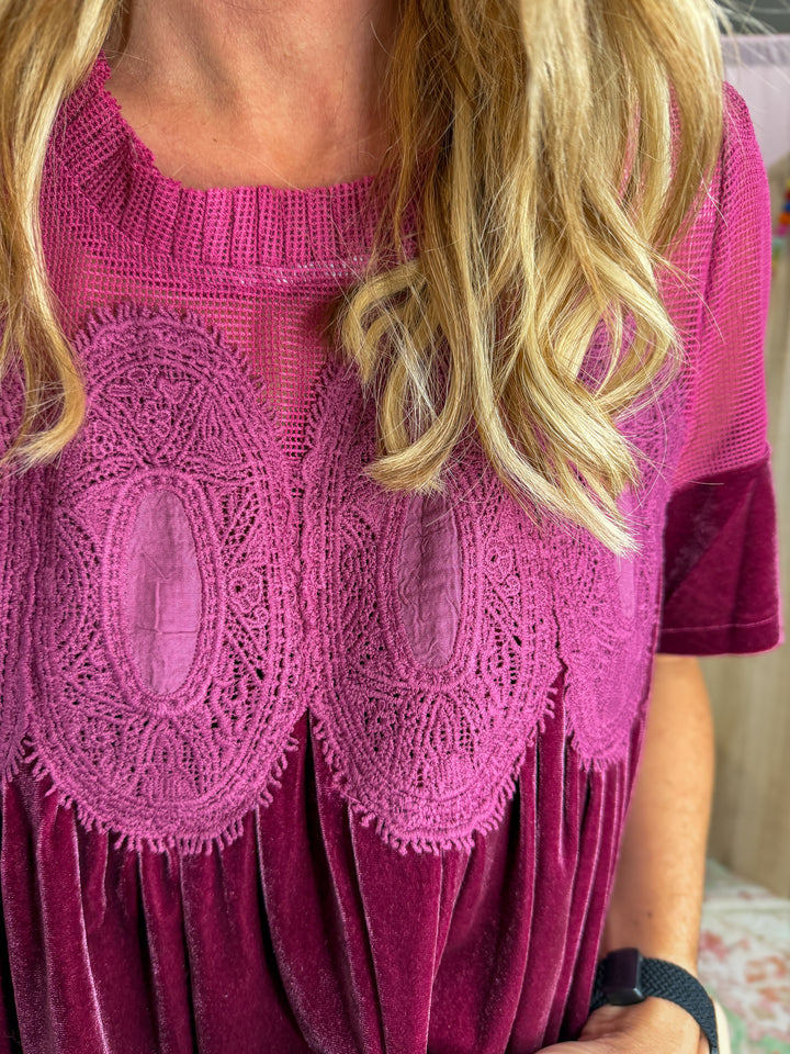 Velvet Rose Reverie Babydoll Top