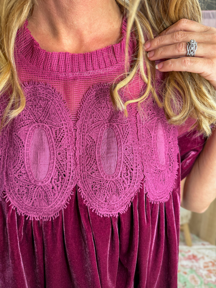 Velvet Rose Reverie Babydoll Top