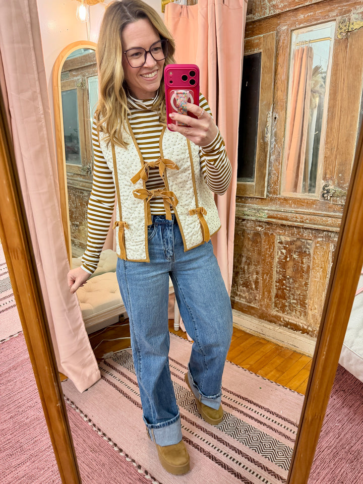 High Rise Cuffed Baggy Wide Jeans