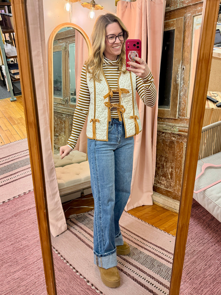 High Rise Cuffed Baggy Wide Jeans