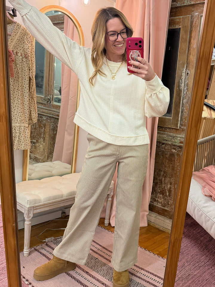 Striped Wide Leg Pants