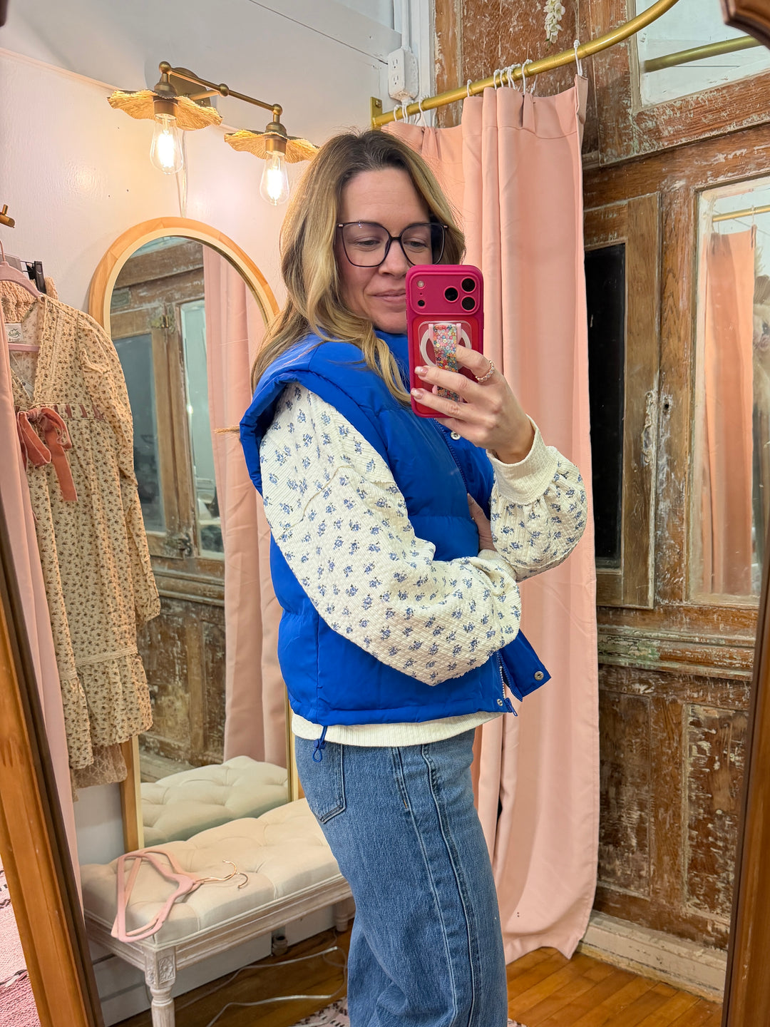 Mock Neck Casual Puffer Vest