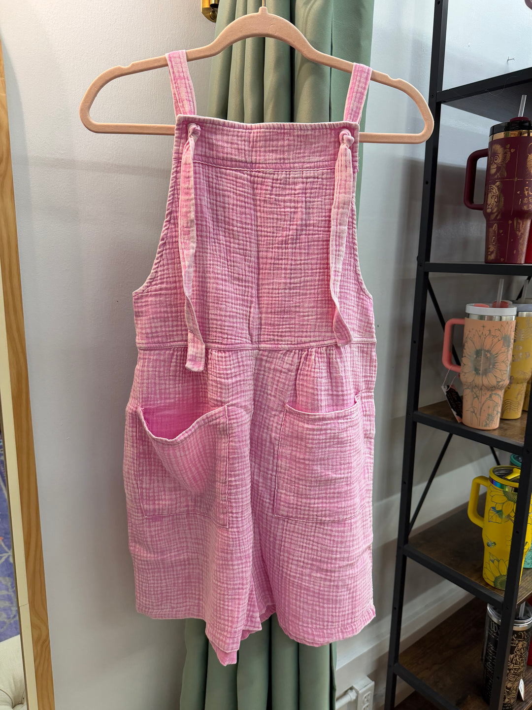 Easy Days Gauze Romper - Dusty Pink