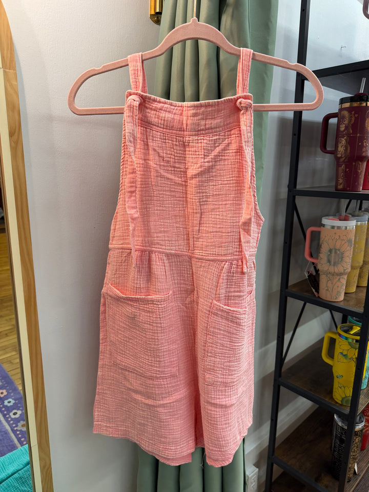 Easy Days Gauze Romper - Candy Pink