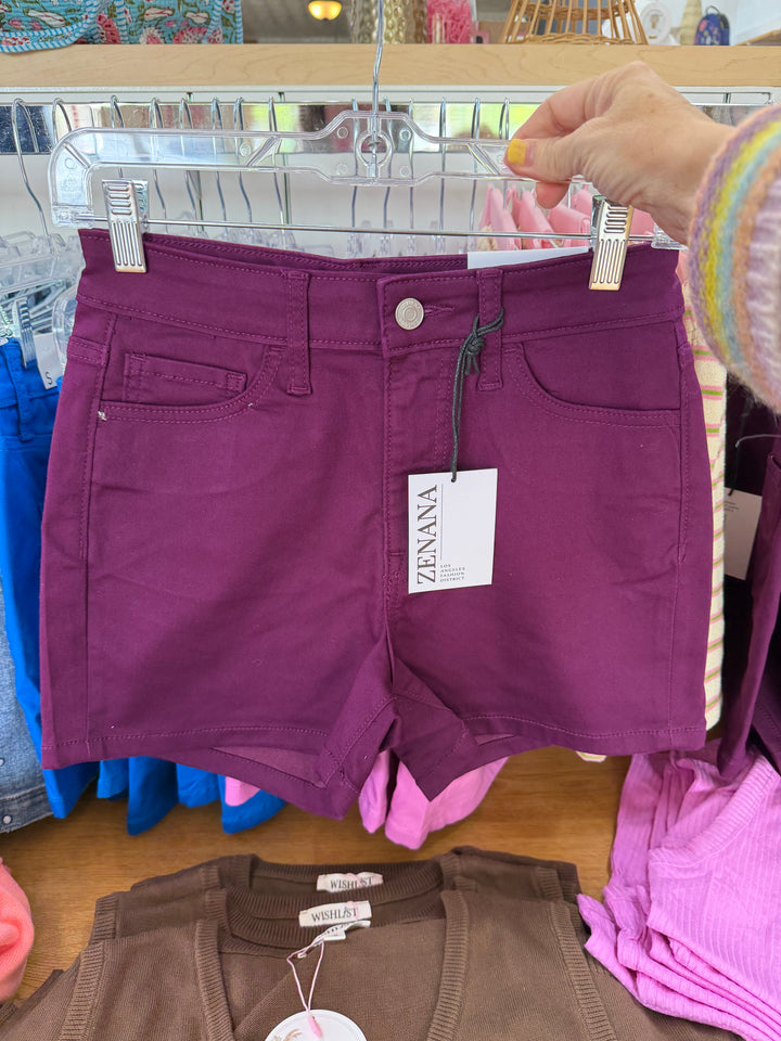 Bold Basics Shorts - Plum