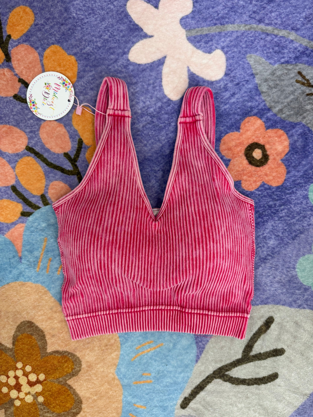 Sugar Rush Ribbed Brami - Magenta