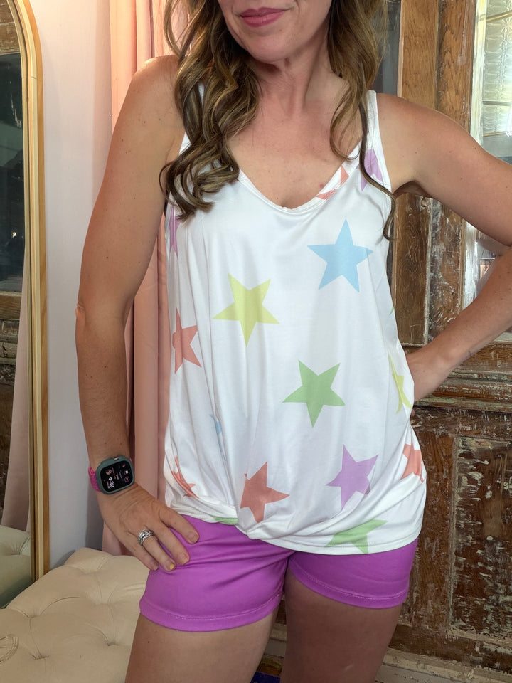Pastel Star Twist Tank