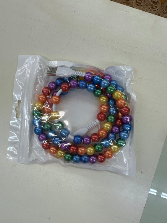 Multi Color Beaded Phone Charger