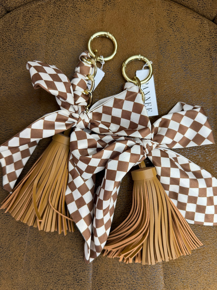 Scarf Bow Tassel Keychain