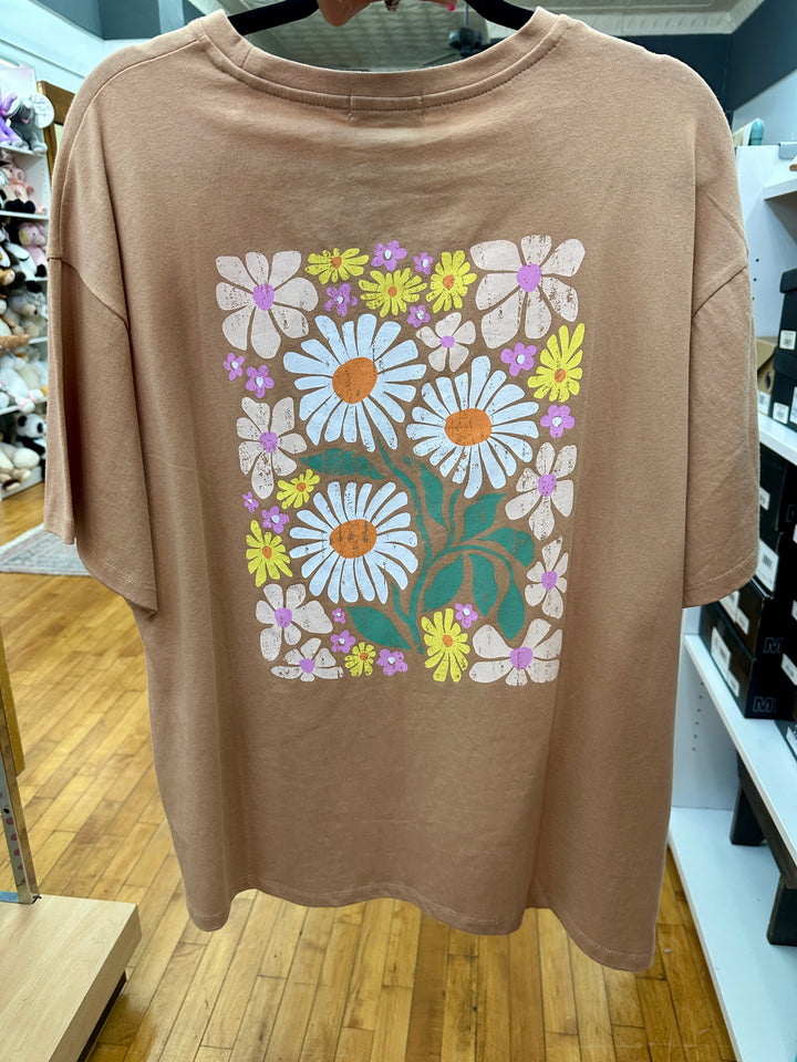 Neutral Flower Graphic Tee