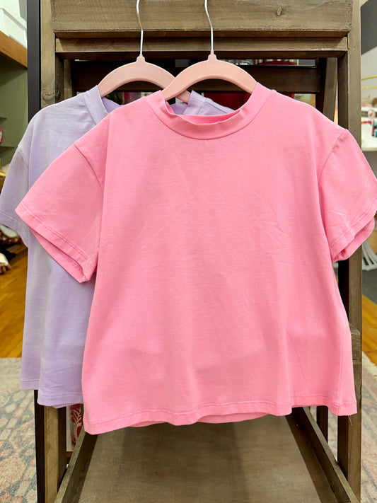 Girls Boxy T Pink