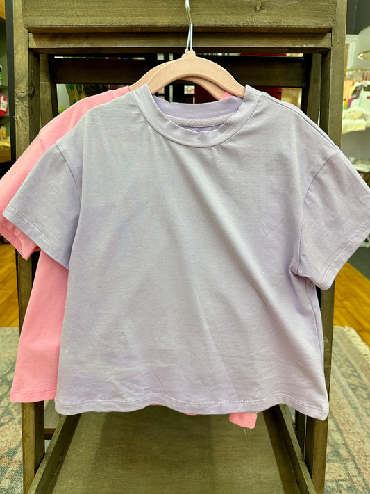 Girls Boxy T Lavender