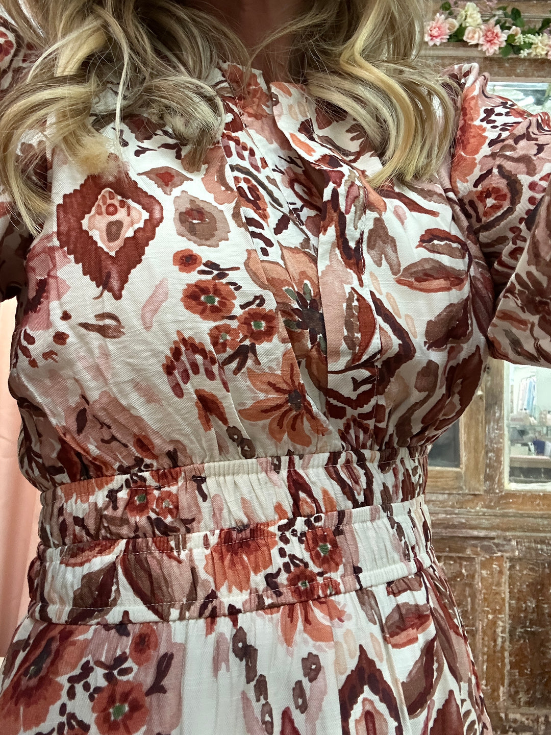 Long Sleeve Woven Maxi Dress