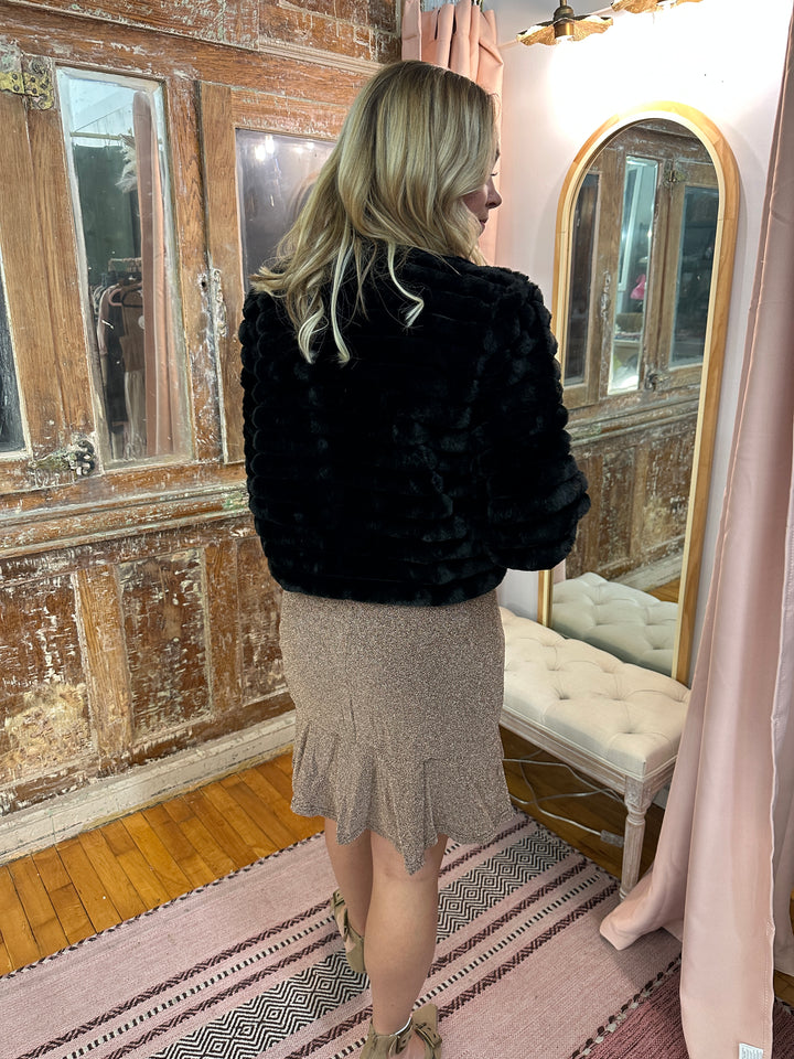 Faux Fur Crop Jacket