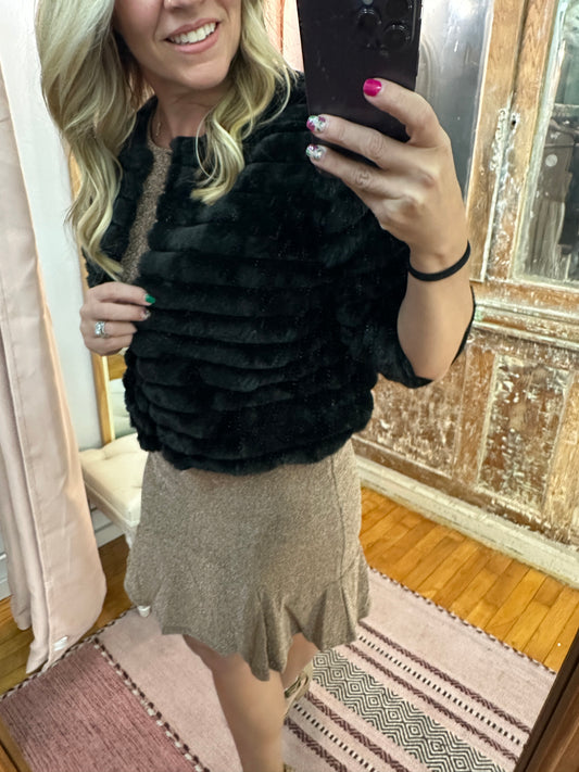 Faux Fur Crop Jacket