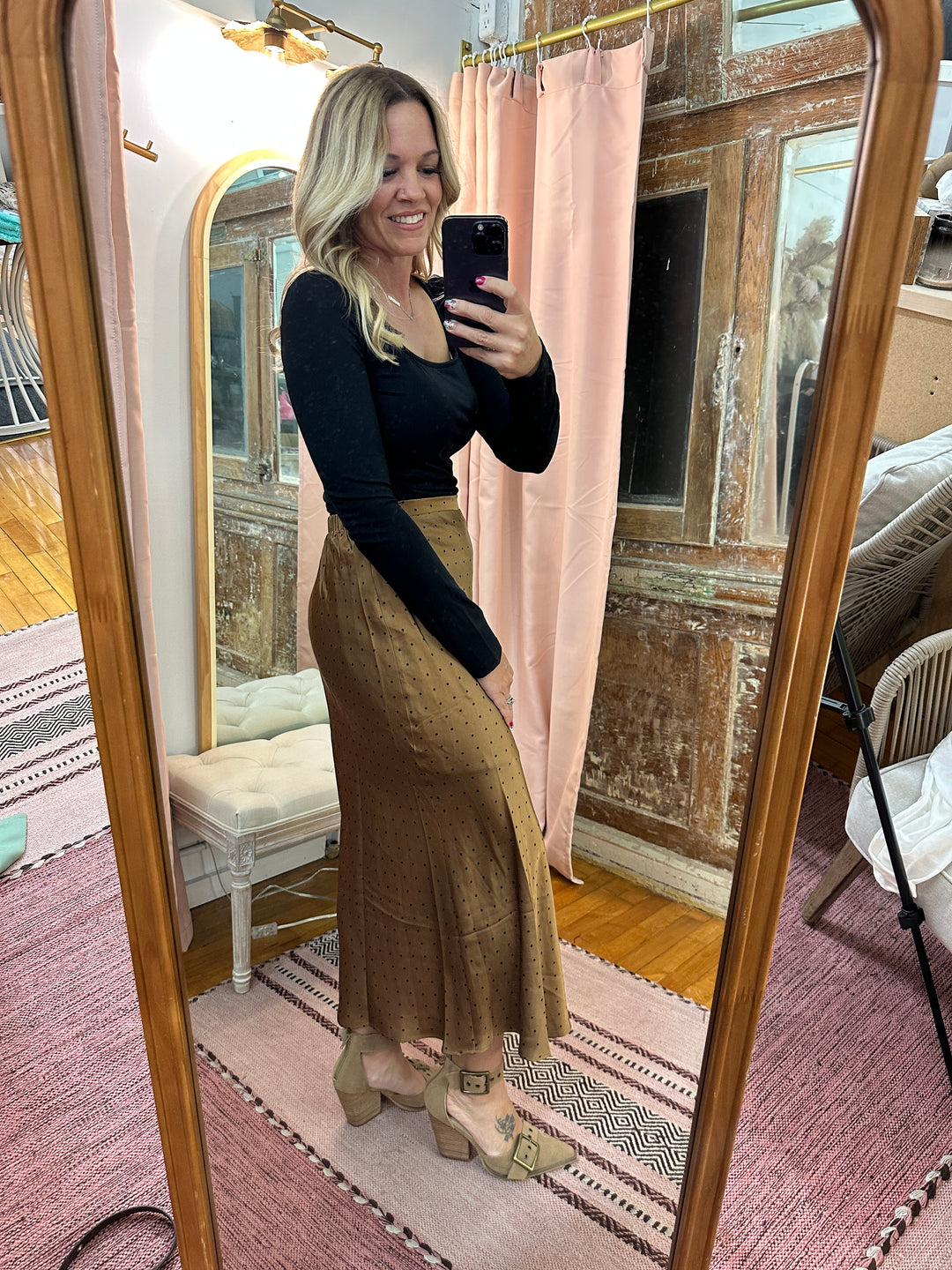 Fitted Square Neck Long Sleeve Athleisure Top