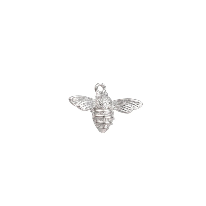 Silver Bumble Bee Charm